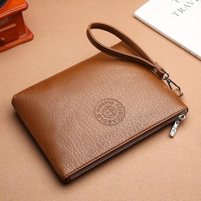 Mens Clutch Bag Man Purse Handbag 9.5-11 inches Large Hand Bag Big Clutch Wallet