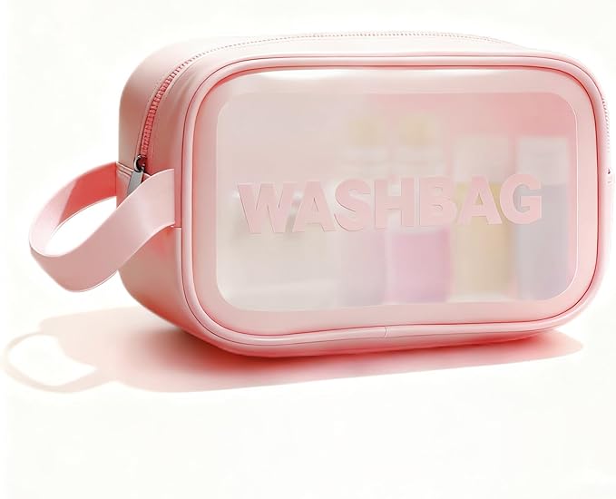 Travel Cosmetic Case Toiletry Bag with Zipper Refillable Silicone Kit Toiletry Bottles、Squeeze Toiletry Bottles Leakproof Accessories for Toiletries Shampoo Lotion Body Wash (BPA Free)