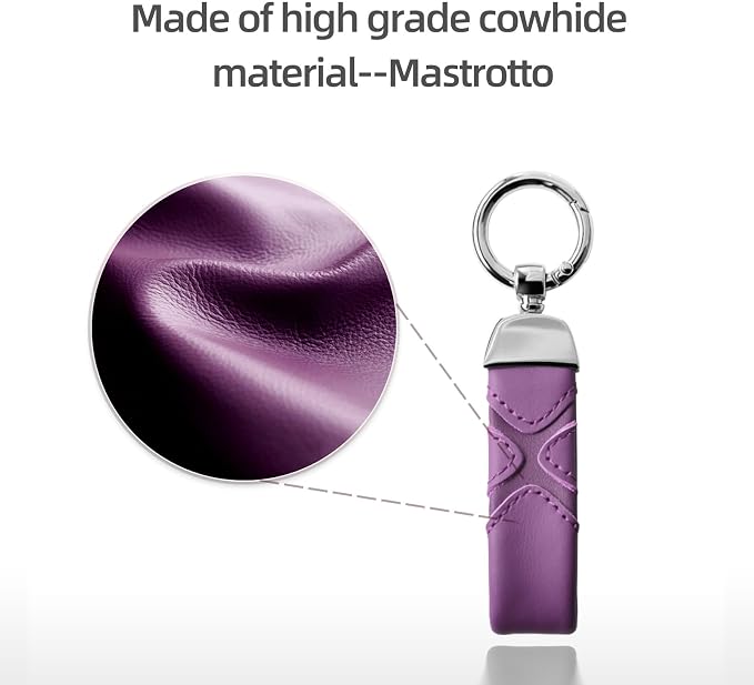 BETTERHUMZ Leather Suede Car Keychain,Key Chain Clip for Alcantara, Anti-Lost D-Ring for Men and Women Car Accessories