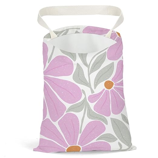 Abstract Floral Car Trash Can, Car Trash Bag Hanging, Waterproof Cars Back Seat Hanging Organizer and Storage Trash Bags for Vehicle Travelling Camping