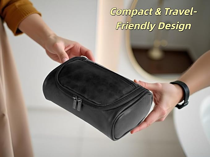 Personalized Small Toiletry Bag for Men,Minimalist Travel Toiletry Organizer Dopp Kit Water-resistant Makeup Bag for Travel Essentials,Travel Gifts For Men Unique