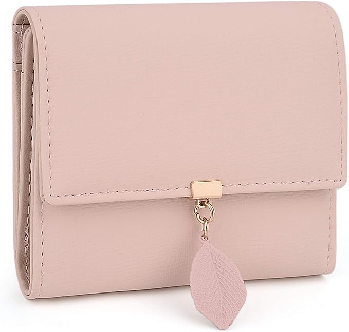 UTO RFID Wallet for Women PU Leather Leaf Pendant Card Holder Phone Checkbook Organizer Zipper Coin Purse | Leaf Pendant, Card Holder, Phone, Checkbook, Organizer, Zipper