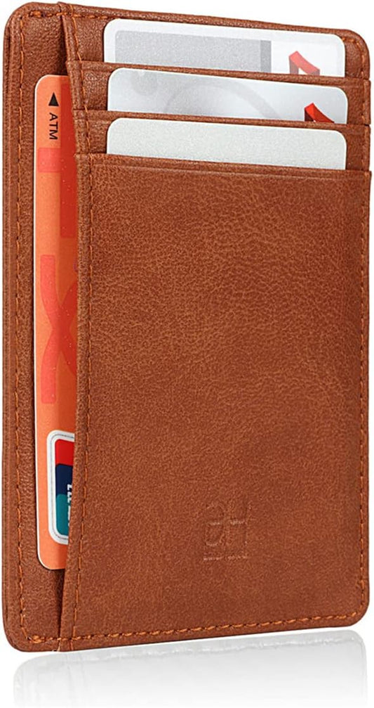 GH GOLD HORSE Slim RFID Blocking Card Holder Minimalist Leather Front Pocket Wallet for Women | Slim