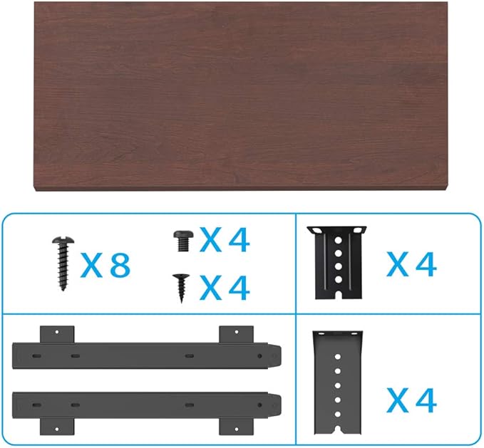 FRMSAET Furniture Accessories Office Product Suits Hardware 20/24/30 inches Keyboard Drawer Tray Wood Holder Under Desk Adjustable Height Platform(24 inches, Cherry)