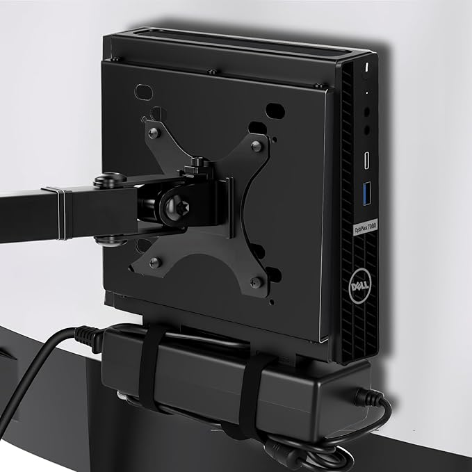 Dual VESA Mount for Dell OptiPlex Micro,Wall Dual VESA and Under Desk Mount Fits Dell Micro Pro,Plus MFF,Support VESA Dell Micro Mount for Monitor Arms and Wall Mounts with 75x75mm&100x100mm Mounting