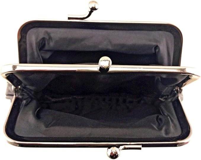 Leather Change Purse Black Y062