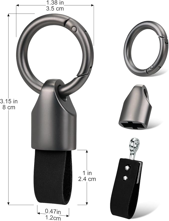 Car Key Chain Ring Clip, Small Key Fob Accessory with Keyrings Zinc Alloy Buckle