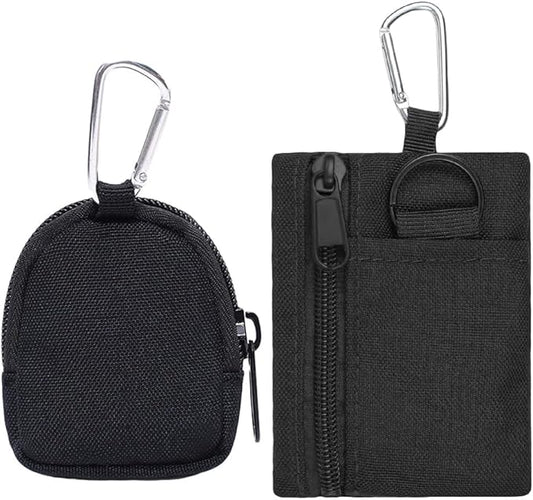 2 Pack Tactical Mini Coin Pouch Military Compact EDC Pouch Utility Backpack Accessories Bag Purse Key Small Tool Earphone Credit Card Holder Sport Waist Pack