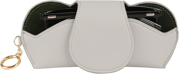 KINIVA Sunglasses Holder for Car Visor Faux Leather Glasses Case with Detachable Clips for Car Visor Automotive & Travel