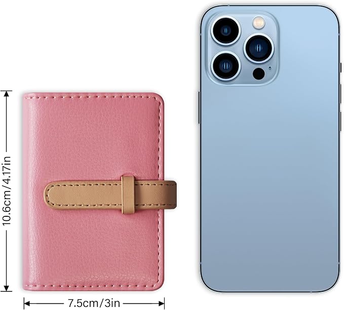 Credit Card Holder with 26 Suitable Slot, ID Card Case PU Leather Wallet for Women Men Business Organiser Pocket (Pink)