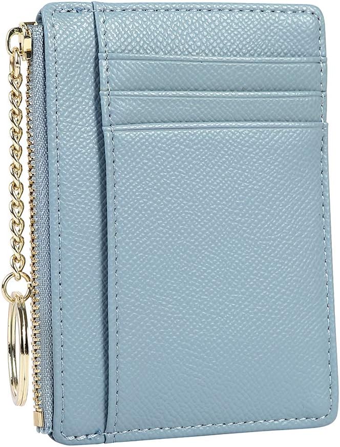 Women's 8 Cards Slim Minimalist Card Holder Coin Changes Purse Keychain Front Pocket Wallet | 8 Cards, Slim, Minimalist, Coin Changes, Purse, Keychain