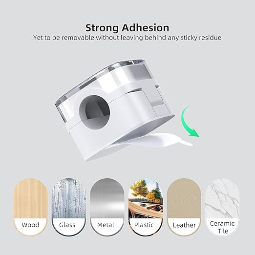 Cord Holder, 6 Pack Magnetic Cable Clips, Strong Adhesive Cord Holder for Nightstand Desk Organizer Kitchen Appliances Car Wall Office Phone Wire Keeper, Clear White