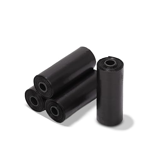 Ginsco 0.8 Gallons Disposable Trash Bags for Mini Car Trash Can, Portable Small Car Garbage Bags, Cars Accessories, Mini Trash Bags, Plastic Trash Bag for Cars/Home/Office (4 Rolls/60 Counts) Black