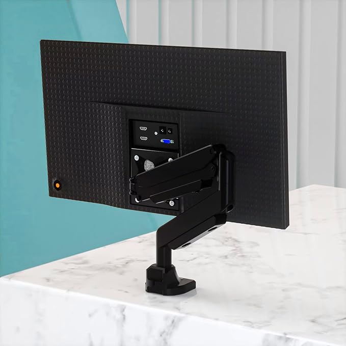 MotionArc??Single Balanced Monitor Arms | Effortless Adjustment | Internal Spring Mechanism | Outstanding Flexibility | 180 Degree Rotation | Fit Screen Size 17" - 32" | Computer Display Arm | Black