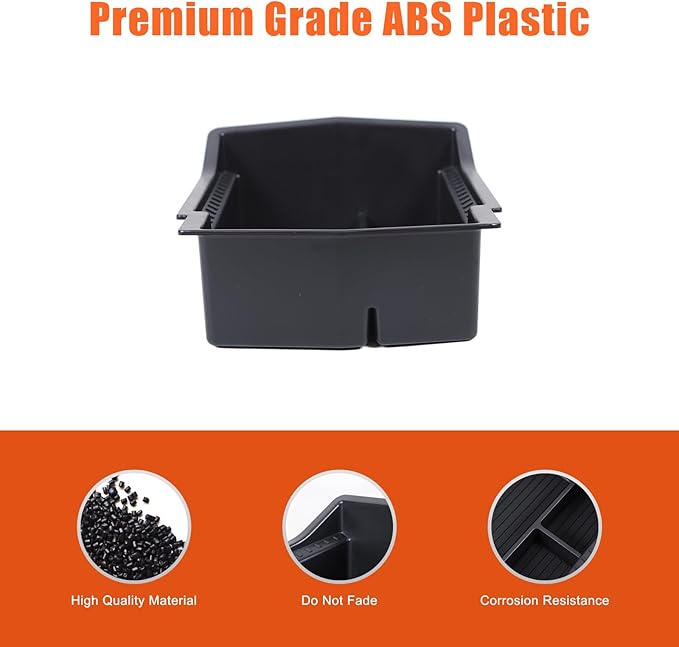 Center Console Organizer Tray Compatible with 2025-2026 Subaru Forester Accessories, Center Console Lid Armrest Cover, Under Secondary Storage Box Insert Tray with Built-in Non-Slip Mat