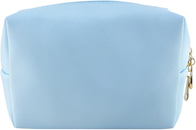 Small Makeup Bag Portable Cosmetic Bag for Women Makeup Pouch Waterproof Toiletry Bag for Travel (Bright Blue, Normal)
