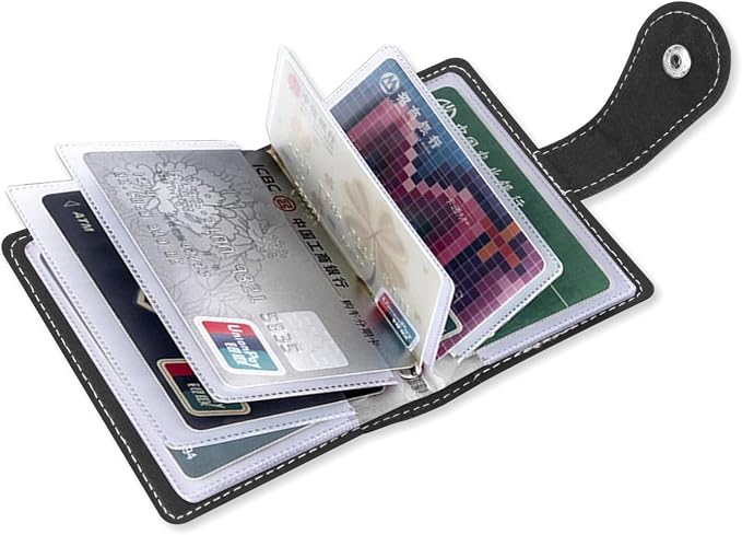 2 Pcs Credit Card Holder and business card holder，Sd Card Holder Each Has 26 Card Organizers, 2024 New Credit Card Holders book for Men and Women.