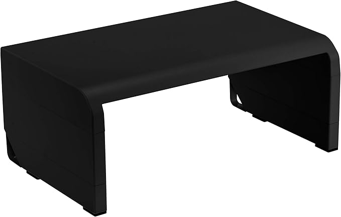 Bostitch Office Konnect Adjustable Monitor Stand Riser, 4 Height Adjustments, Built-In Cable Management, Rubber Feet - Black