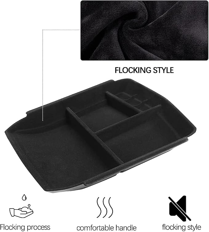 For XT5 accessories Center Console Organizer Center Console Bottom Storage Tray Compatible for Cadillac XT5 2023 2022 2021 2020 2019 2018 2017 2016/ XT6 2023-2020 Flocking Interior Accessories Tray