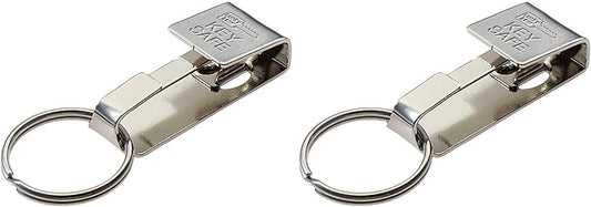 Lucky Line Key Safe Slip-On, 2” Wide Belt Key Ring - Heavy Duty Belt Key Clip, Key Chain (Pack of 2)