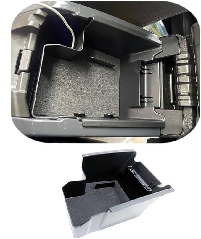 Vesul Center Console Storage Box Compatible with Ford Escape 2013 2014 2015 2016 ABS Tray Insert Armrest Organizer Glove Pallet