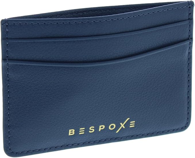 Slim Minimalist Front Pocket RFID Blocking Leather Wallets for Men and Women - Admiral Blue