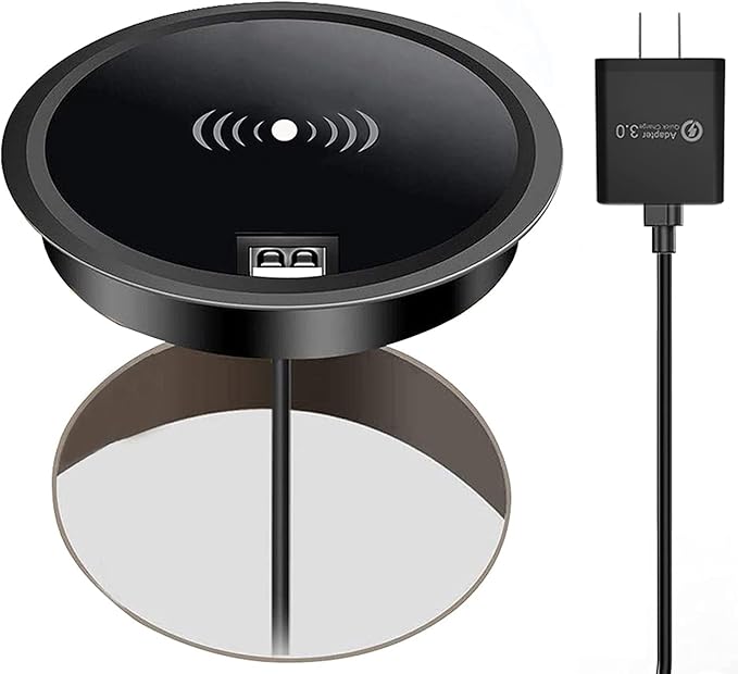 15W Fast Wireless Charging Station Pad Compatible with iPhone 16/16e/16 Pro/16 Pro Max 16 15 14 13 12 11 Series Samsung Galaxy S25 S24 S23 S22 S21 Note 20 (Desk Wireless Charging)