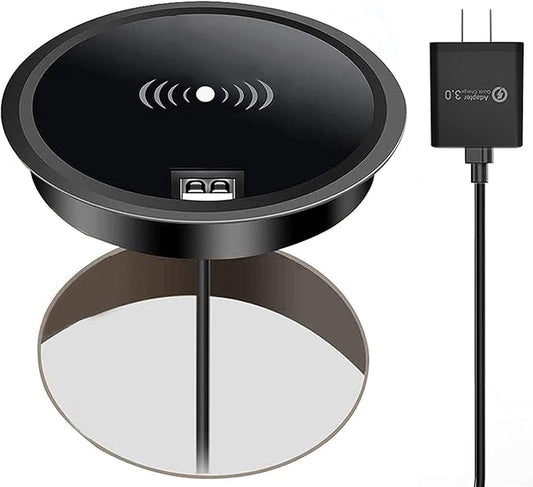 15W Fast Wireless Charging Station Pad Compatible with iPhone 16/16e/16 Pro/16 Pro Max 16 15 14 13 12 11 Series Samsung Galaxy S25 S24 S23 S22 S21 Note 20 (Desk Wireless Charging)