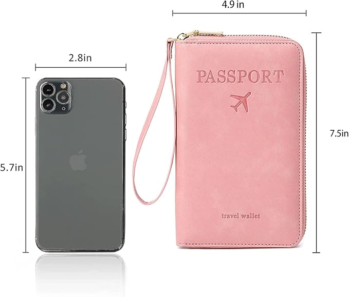 Family Passport Holder for Travel Women and Men RFID Passport Holder with Card Slots Holder Passport Case Passport cover Passport Wallet Travel Essentials and Accessories