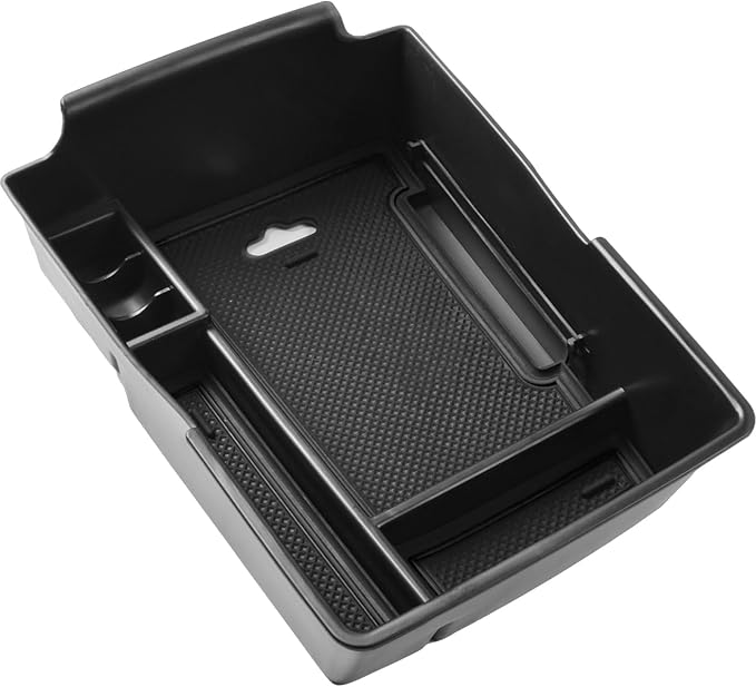 TACORBO Center Console Organizer Compatible with Hyundai Santa Fe 2021 2022 2023 & Santa Fe SEL 2022 2023 Accessories Armrest Secondary Storage Box, ABS Insert Glove Box Tray, Black