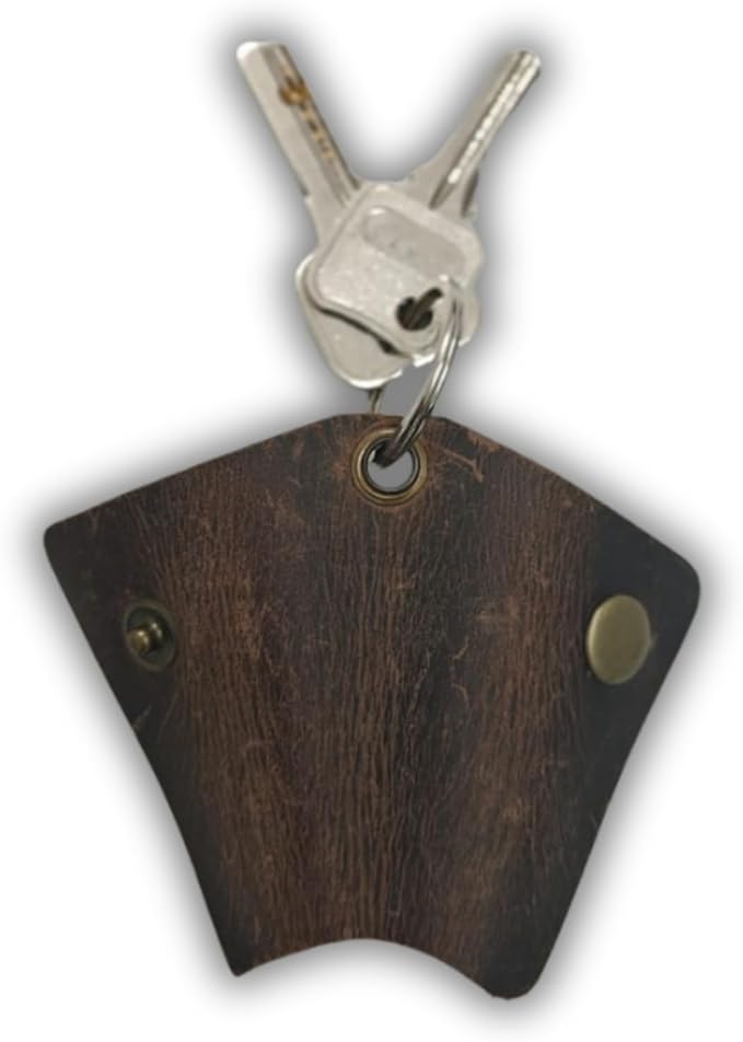 Full Grain Leather Key Wrap – Silent Keychain Organizer with Snap Closure, Key Ring Cover & Pocket-Friendly Sleeve – Handmade Key Holder for Men, Stylish & Durable EDC Accessory