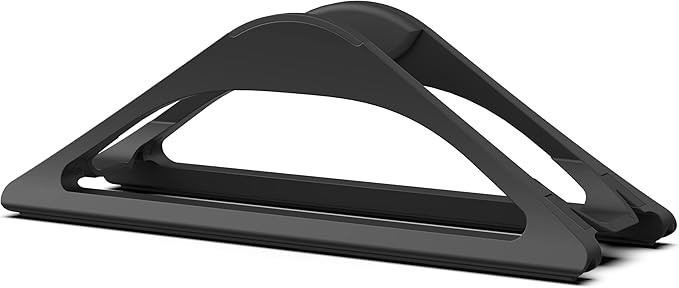 HumanCentric Vertical Laptop Stand for Desks in Matte Black, Upright Adjustable Holder to Dock Apple MacBook Stand, and Other Laptops to Organize Work & Home Office, Automatic Grip
