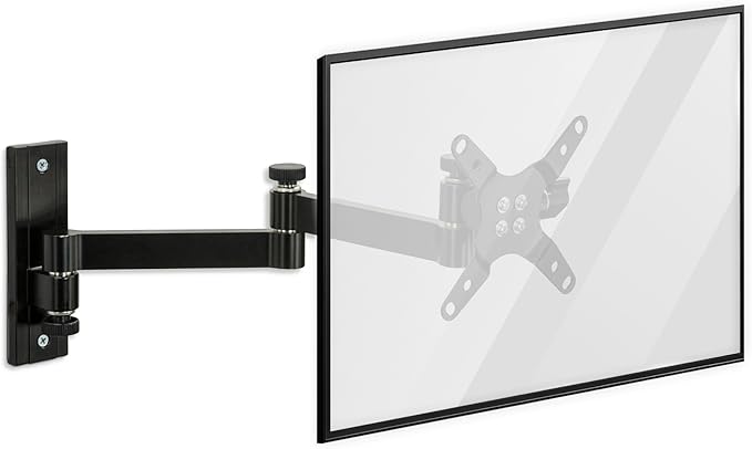 Mount-It! Full Motion Computer Monitor Wall Mount ??Adjustable Arm for Home Office, Gaming, Workstations ??Fits 19??2??Screens, VESA 75x75 & 100x100, Tilt Swivel Rotate, 33 lb, Single Stud Install