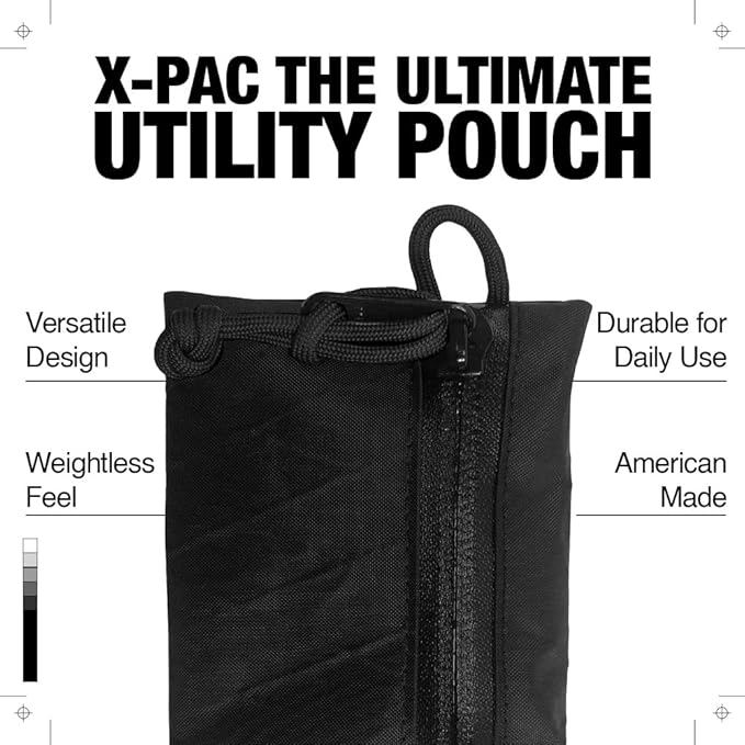 DEFY Project X-Pac Travel Pouch | Lightweight Nylon Organizer Pouch For Accessories | Premium Tech Wallet | Water Repellent Travel Organizer (Small, Black)