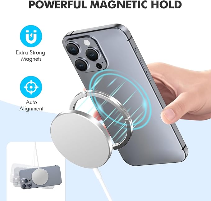 3-Pack 15W Magnetic Wireless Charger: Qi2 Fast Charging Pad for iPhone Air 17 16 15 14 13 12 Pro Max, Samsung Galaxy S26 S25, Google Pixel 10, AirPods-Slim Portable for Desk Bedside Travel-White