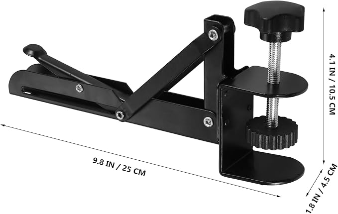 Angoily Foldable Keyboard Hand Support Bracket with Clamp Adjustable Desktop Extension Board 9.84X4.13X1.77In for Home Office Desk Keyboard Tray