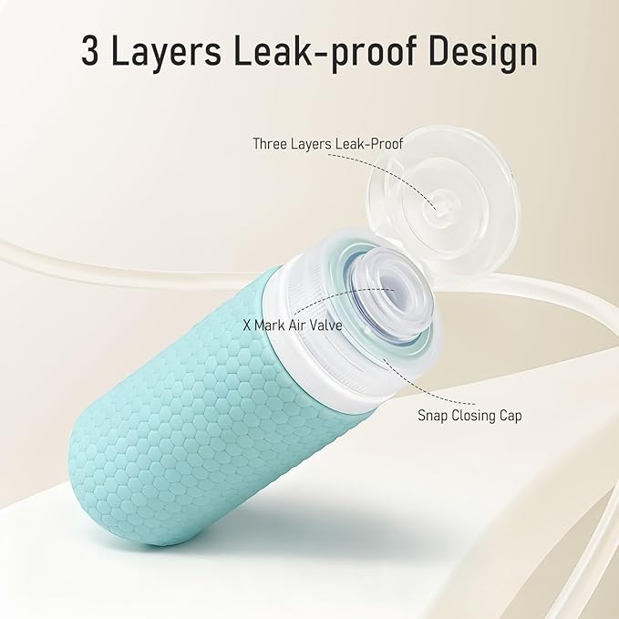 Travel Bottles for Toiletries 2oz 60ml 2 Pack + Cosmetic Jar 40ml 1.35oz Luxury Leather Pattern, Anti-slip Silicone Premium Refillable Bottle Set with Facial Brush for Gym Men Women, Blue