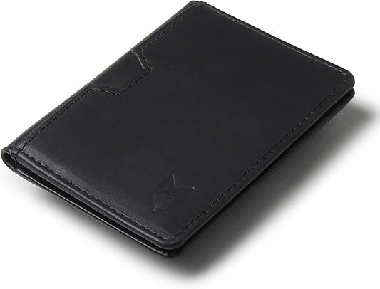 FOXHACKLE Full Grain Leather Credit Card Holder for Men and Women, Slim Bifold RFID Blocking Wallet, Thin Front Pocket Minimalist Wallet, Small Card Case.