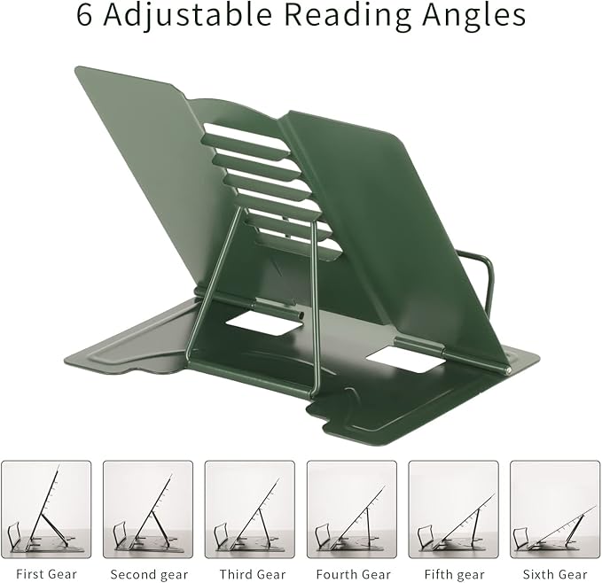 Metal Book Stand Adjustable Book Holder for Reading
