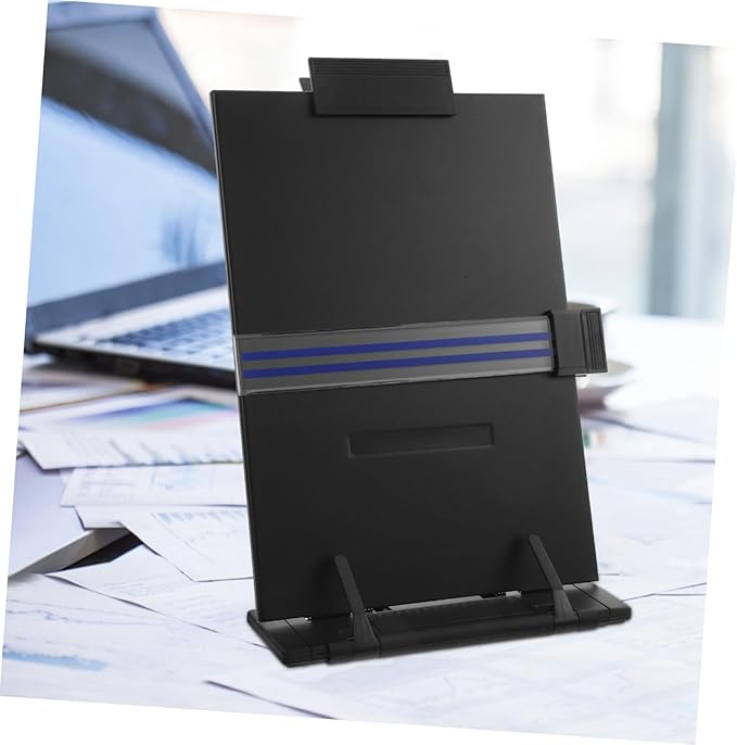 NUOBESTY Adjustable Document Stand for Desk Portable Reading Holder Clip for Students and Home Office Flexible File Organizer