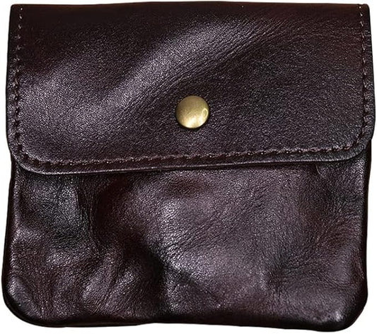 1 Pcs Leather Zipper Coin Purse Wallet With Card Slots,Snap Leather Coin Pouch, Coin Organizer, Change Holder,Card Case, Leather Zipper Storage Bag for Men & Women