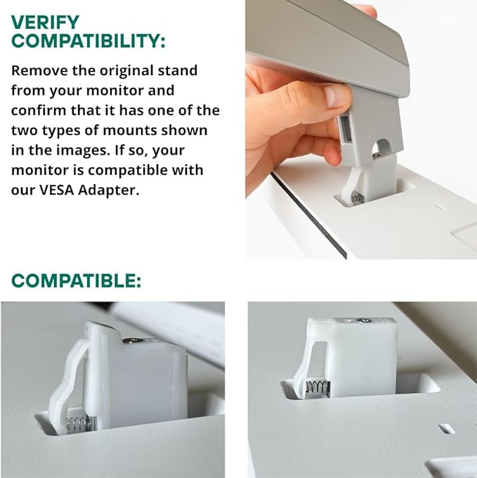 VESA Mount Adapter for HP M Series & 5 Series Monitors (M22f, M24f, M24fd, M24fw, M27f, M27fe, M27fd, M27fq, M27fw, 524sa, 524sf, 524sw, 527sa, 527sf, 527sw) ??Monitor Mount Adapter for Non-VESA HP Monitors ??VESA 75x75 Compatible