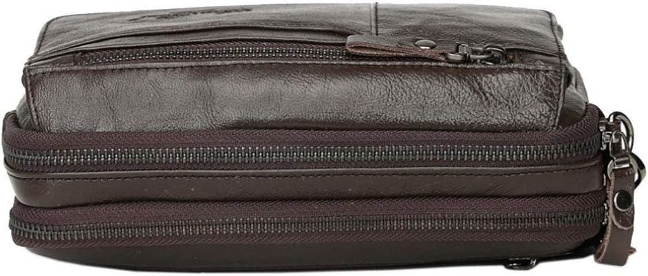 Leather Clutch Purse Wallet Men Wrist Bag