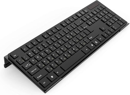 KOTEMON Acrylic Tilted Computer Keyboard Stand for Ergonomic Typing, Keyboard Tray Holder with Silicone Non-Slip Case, Black