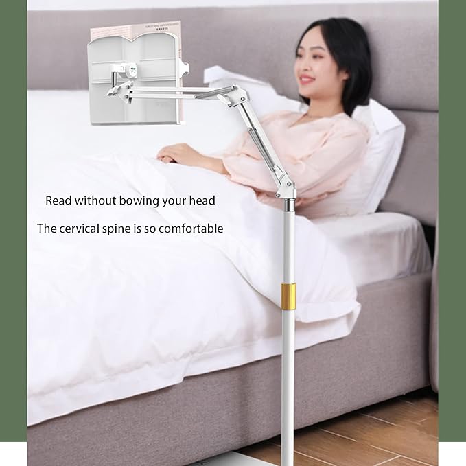 Adjustable Height Reading Stand - Perfect for Work, Kitchen, Gym & School - Ideal for Tablets, Retail Stores, Restaurants & Kiosks - Enhance Your Reading Experience with This Floor Stand!