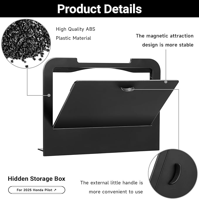Hellet Hidden Storage Box Compatible with Toyota 2025 2026 4Runner Interior Accessories Center Console Organizer