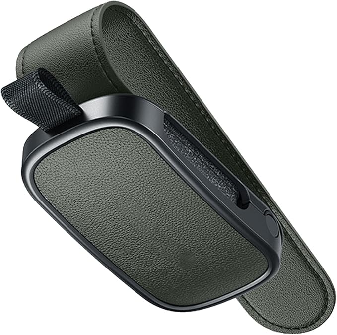 Magnetic Leather Eyewears Holder Sunglass Clip Suitable For Car Visors Secure ABS PC Design Easy Installation