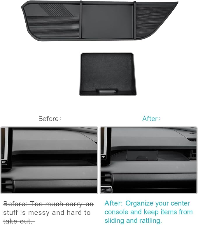 CDEFG 2Pcs for 2026 Toyota RAV4 Center Console Organizer for 2026 Toyota RAV4 Accessories Middle Console Passenger Side Storage Box TPE Tray