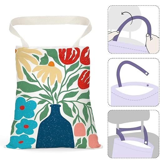 Boho Flower Car Trash Can, Car Trash Bag Hanging, Waterproof Cars Back Seat Hanging Organizer and Storage Trash Bags for Vehicle Travelling Camping