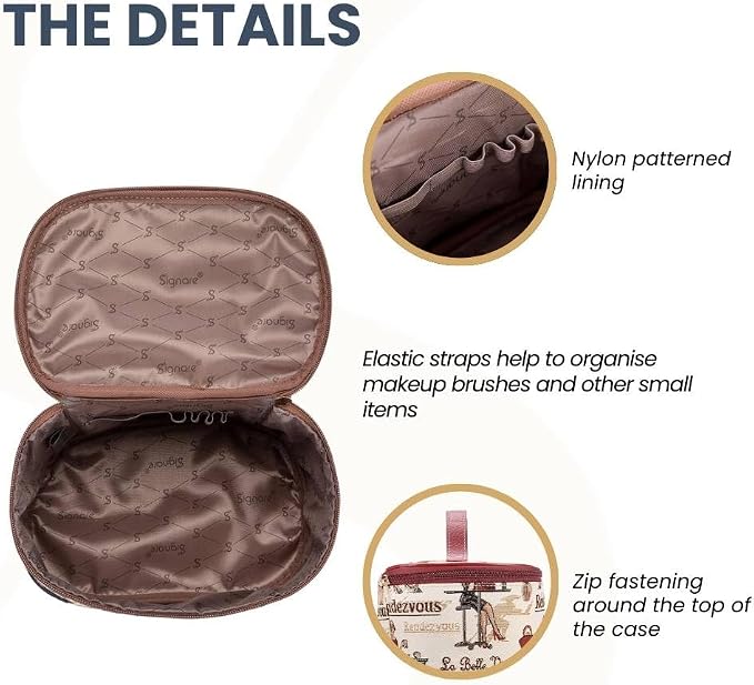 Signare Womens Vanity Bag/Toiletry Case/Make-Up Case, Available in 14 Designs